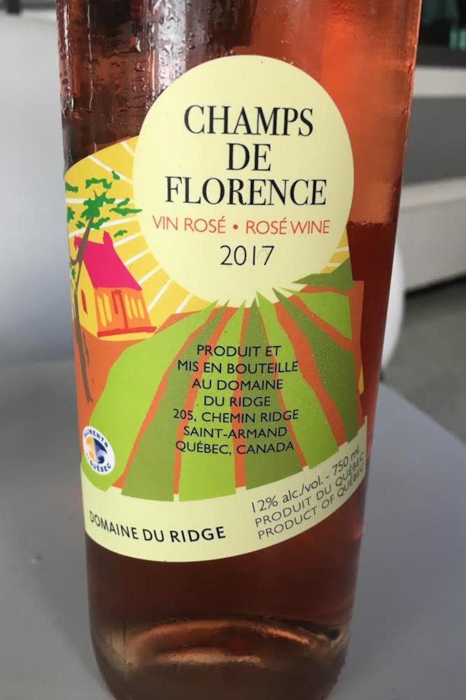 Domaine du Ridge, Champs de Florence 2017, Code SAQ : 00741702, 14,55 $ Domaine du Ridge, Champs de Florence 2017, Code SAQ : 00741702, 14,55 $