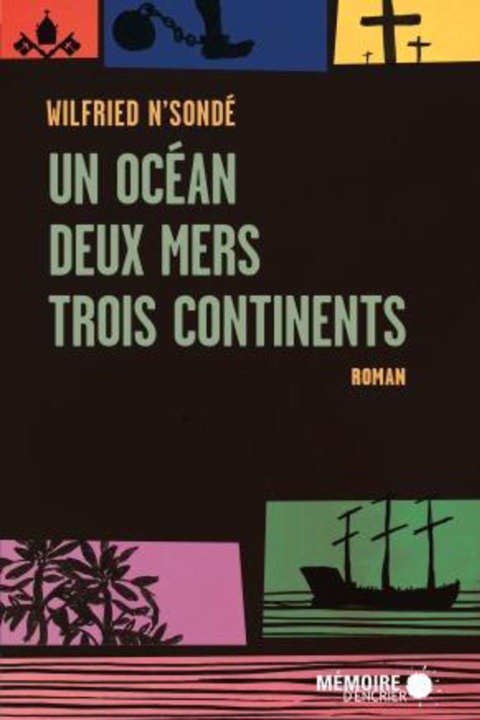 un dessin avec un bateau, des croix chrétiennes et un pied enchaîné un dessin avec un bateau, des croix chrétiennes et un pied enchaîné
